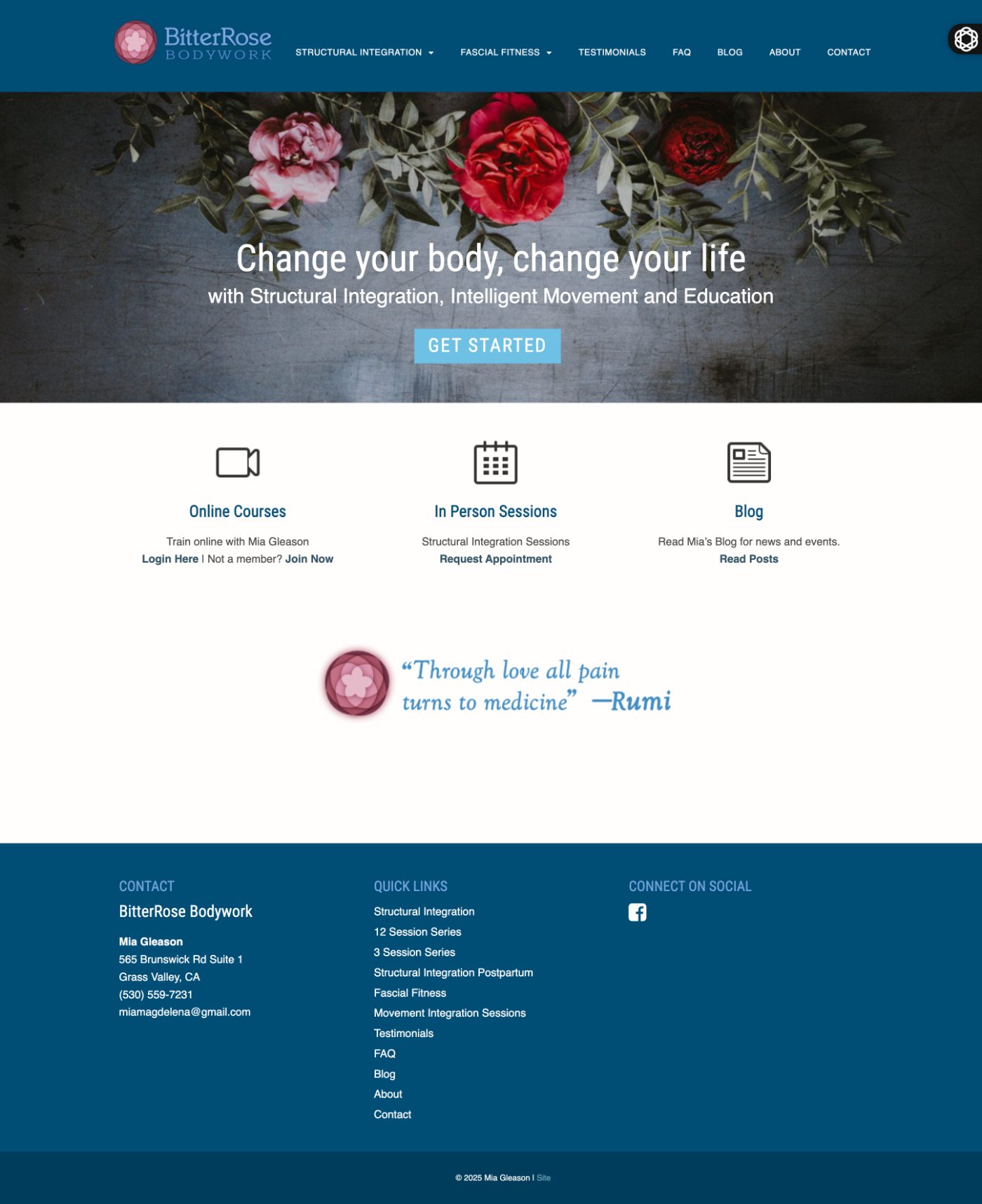 BitterRose Bodywork original website home page before the Prosperity Syndicate redesign