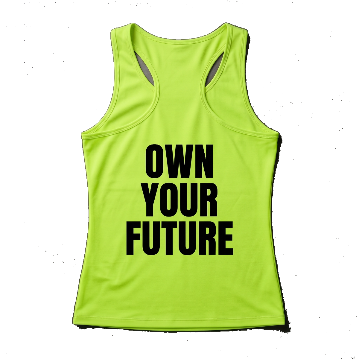 Back of the lime tank reading Own Your Future.